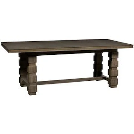 Rectangular Seneca Trestle Dining Table with Leaves